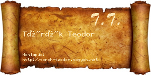 Török Teodor névjegykártya