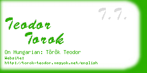 teodor torok business card